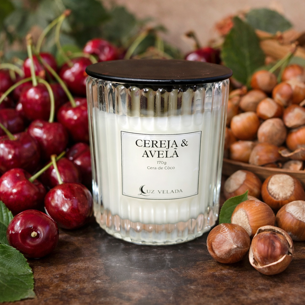 VELA AROMÁTICA 170G - CEREJA E AVELÃ