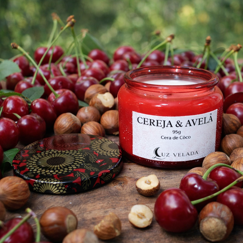 VELA AROMÁTICA 95G - CEREJA E AVELÃ