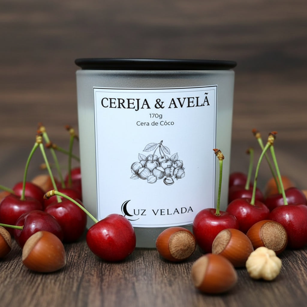 VELA AROMÁTICA 170G - CEREJA E AVELÃ