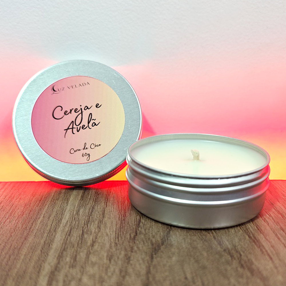 VELA AROMÁTICA 60G - CEREJA E AVELÃ 