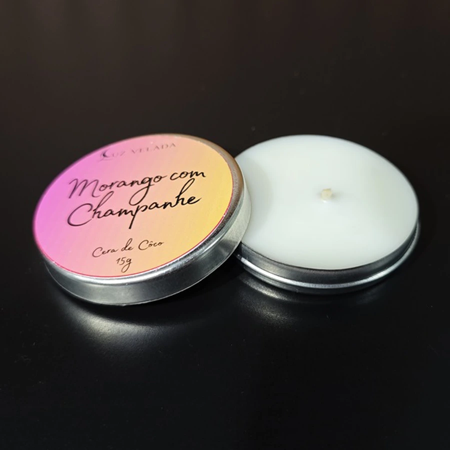 VELA AROMÁTICA 15G - MORANGO COM CHAMPANHE 