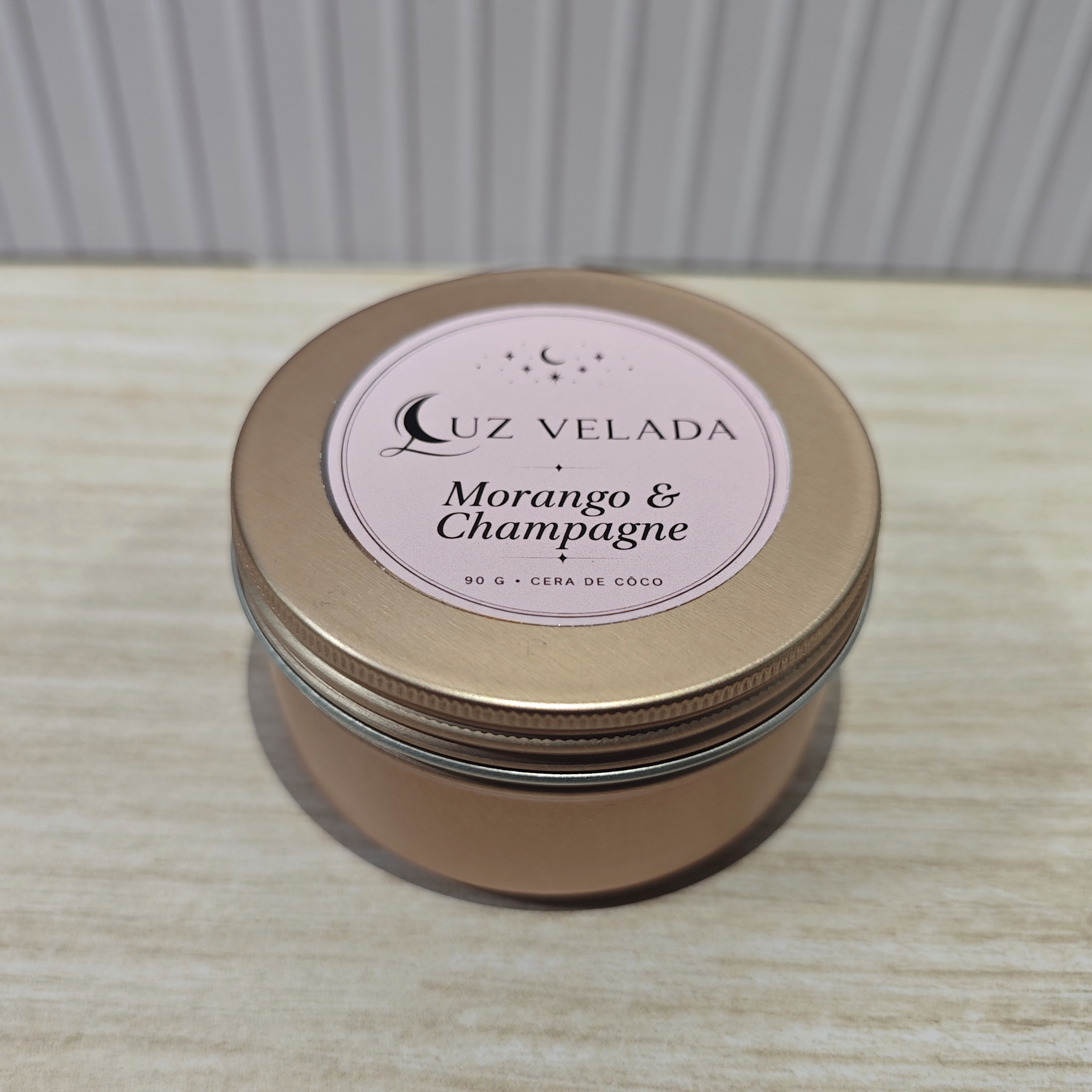 VELA AROMÁTICA 90G - MORANGO COM CHAMPANHE 